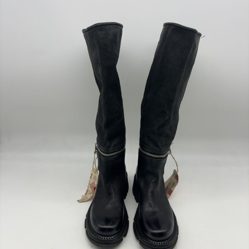 A.S.98 Convertible Leather Boots Zip-Off Tall to Ankle Boot